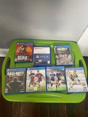 PlayStation 4 PS4 Video Game Lot Of Seven With Cases